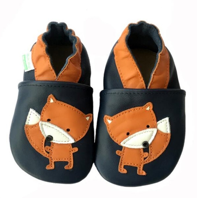 Hopi Hop Krabbelschuhe/ Hausschuhe Fuchs (Blau)