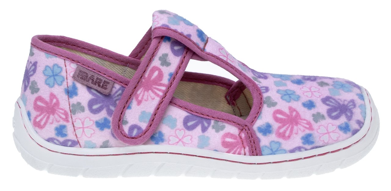 Fare BARE Hausschuhe Pink Flowers