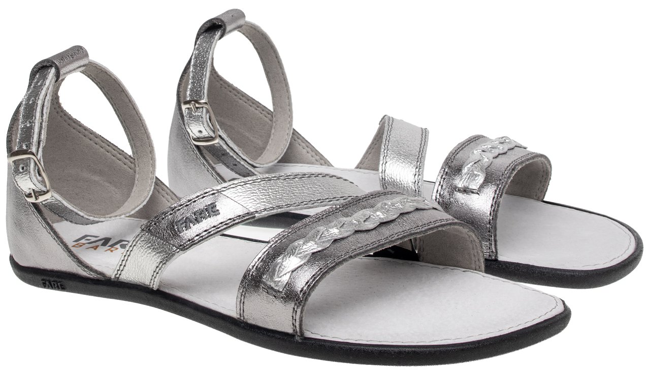 Fare Bare Leder Sandalen Silver Zola